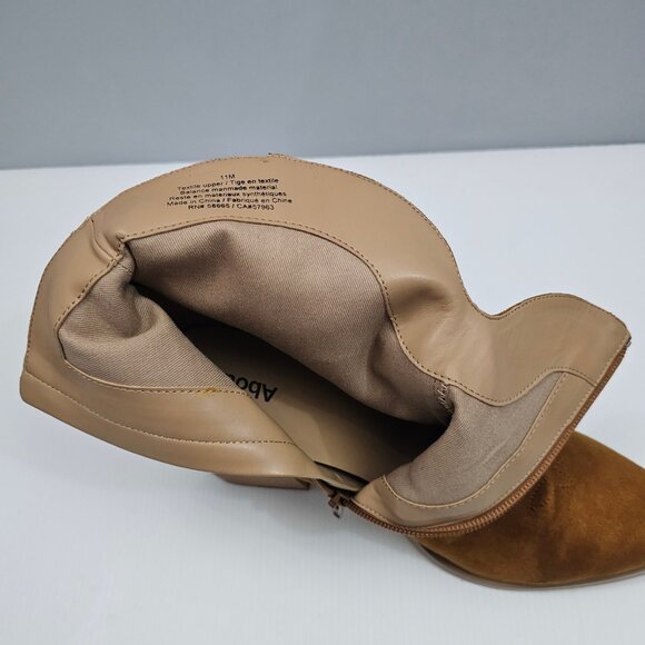 NEW Abound Courtnee Ankle Bootie Womens 11 Tan Western Cowgirl Block Heel - Picture 12 of 16